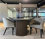 Moderne eetkamerstoel ronde rug