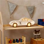 Houten decoratieve lamp - Auto - Cream 2xAA batterijen (zonder dimfunctie of afstandsbediening)