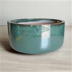 Schaal voor kunst bloesemboom - Keramiek - Aqua blauw - 21cm