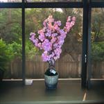 Kunst bloesemboom - Kunst boom - donker roze - 90cm - Voor binnen -  nieuwe Fluffy