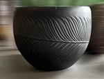 Mat Zwarte Pot voor Bloesemboom - Polystone, 37cm Hoog, Diameter 45cm