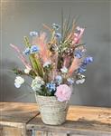 * OUTLET * Compleet in mand Ibiza zijden bloemen boeket