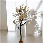 Kunst bloesemboom - Kunstboom - wit - 200cm - Voor binnen - incl.pot