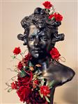 Brocante - Kunstbloemen - Kunst rozen - 55cm - Hemelse Roos - Rosa Devina -