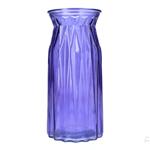 Glazen vaas - blauw - 24cm