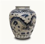 Prachtige Chinese vaas draak decor