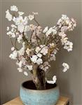 Kunstbloesemboom -kersen bloesem - kerselaar - wit zacht roze - 65cm -