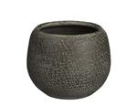 Keramieke pot - 'Croco' print - antraciet -