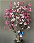 Kunst bloesemboom - Kunstboom - roze/donker roze - 110cm - Voor binnen - kersen bloesem