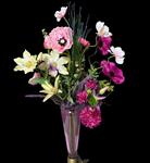 Fuchia klaprozen - boeket - zijden bloemen - 50cm -
