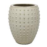 Wit creme - stoere noppen pot - 67cm - keramiek -