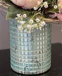 Vaas - glas - aqua blauw - 20cm -