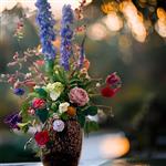 Kunstbloemen - Zijden bloemen boeket - Royaal boeket - luxe boeket - met tulpen -