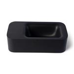 Fontein Luca Sanitair Lea 42x22x12 cm Solid Surface Zonder Kraangat Mat Antraciet