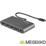 StarTech.com TB3DKM2HDL notebook dock & poortreplicator Bedraad Thunderbolt 3 Grijs