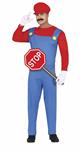 Super Mario Kostuum Rood Blauw Heren
