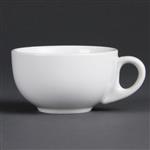 Cappuccinokop en schotel