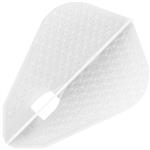 L Style Champagne Dart Flights Dimple Fantail White