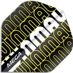 Winmau Mega Standaard Flights Logo Geel