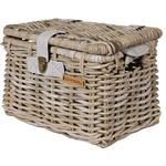 Basil mand riet Denton M + deksel grey
