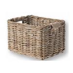 Rieten mand Basil Dorset medium: grijs