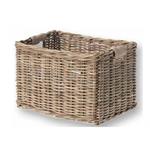 Rieten mand Basil Dorset large: grijs