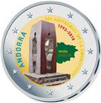 Andorra 2 Euro 2018 25 Jaar Constitutie Gekleurd