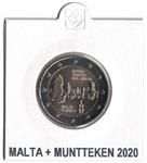 Malta 2 Euro 2020 Ta Skorba met Muntteken in Munthouder
