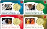 Vaticaan 2021 Coincard + Post zegel Nr. 36 + 37 + 38 + 39