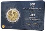 België 2 Euro 2021 'Carolus V' Coincard Frans
