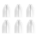 L Style Shell Lock Rings Clear White