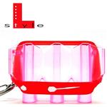 L-Style Krystal Flight Case Clear red