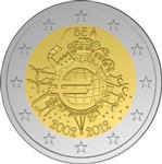 België 2 Euro 2012  10 Jaar Euro