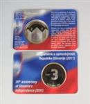 Slovenië 3 Euro 2011 -20 jaar Slovenië- Coincard