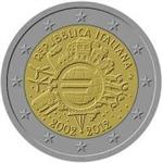 Italië 2 Euro 2012 -10 jaar Euro-