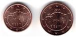 Estland 1 cent 2015 en 2 cent 2015 UNC