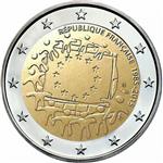 Frankrijk 2 Euro 2015 30 Jaar Europese Vlag