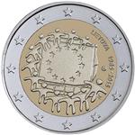 Litouwen 2 Euro 2015 30 jaar Europese vlag