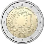 Griekenland 2 Euro 2015 30 Jaar Europese vlag