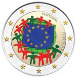 Portugal 2 Euro 2015 30 jaar Europese vlag Gekleurd