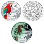 Oostenrijk 3 euro 2018 Papegaai
