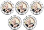 Duitsland 2 Euro 2018 Helmut Schmidt Gekleurd Serie van 5 slagplaatsen