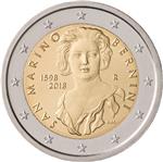 San Marino 2 Euro 2018 Bernini in Munthouder