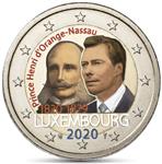 Luxemburg 2 Euro 2020 Prins Hendrik Gekleurd