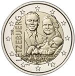 Luxemburg 2 Euro 2020 Prins Charles met Muntteken in Munthouder