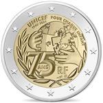Frankrijk 2 Euro 2021 UNICEF