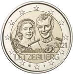 Luxemburg 2 Euro 2021 '40 Jaar Huwelijk Henri' Reliëf Variant