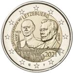 Luxemburg 2 Euro 2021 Groothertog Jean Reliëf Variant
