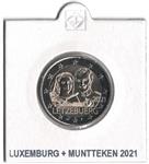 Luxemburg 2 Euro 2021 '40 Jaar Huwelijk Henri' met Muntteken UNC