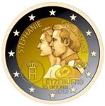 Luxemburg 2 Euro 2022 'Huwelijk Guillaume en Stephanie' +  Muntteken